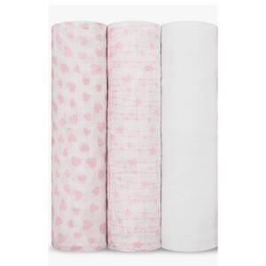 Comfy Cubs Muslin Swaddle Blankets, 3 
Pack - Pink